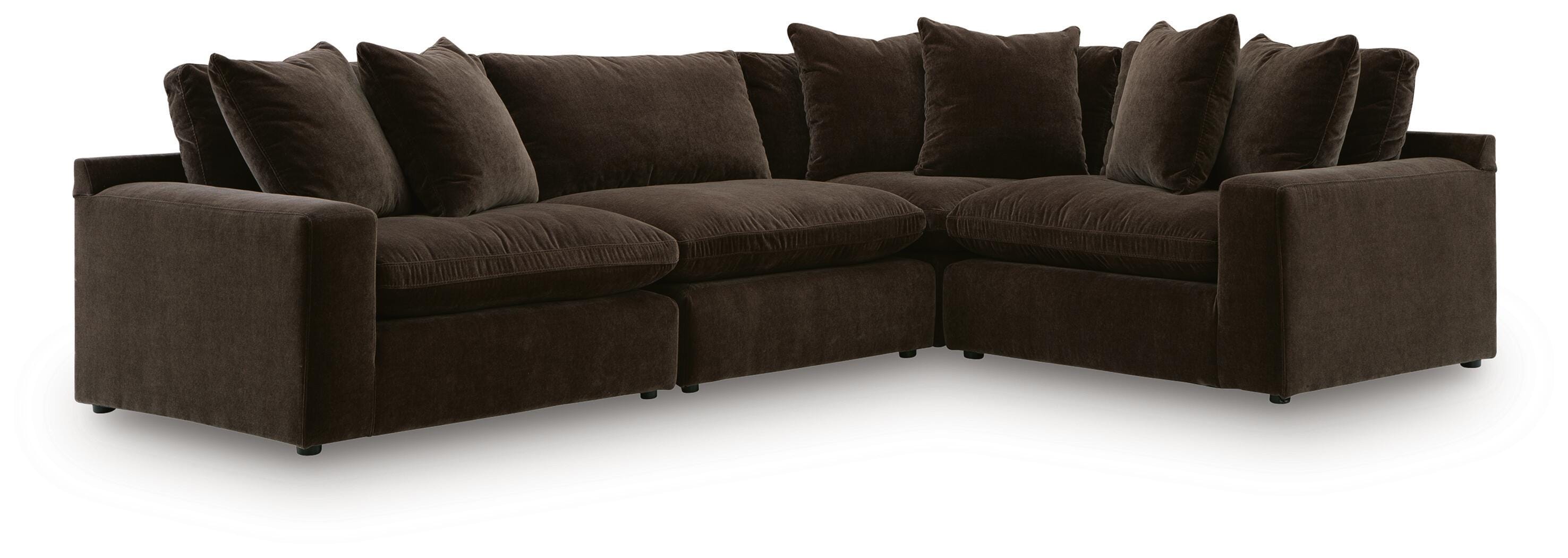 Maxton Heights Bittersweet 4-Piece Sectional