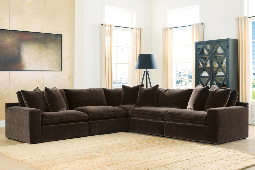 Maxton Heights Bittersweet 5-Piece Sectional