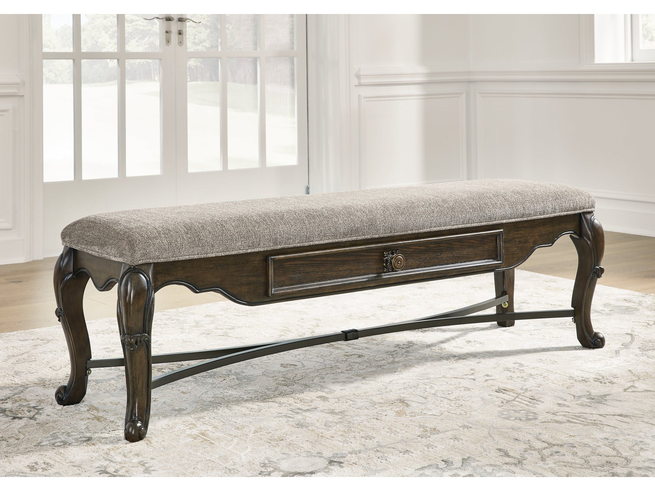 Maylee Dark Brown 63" Dining Bench