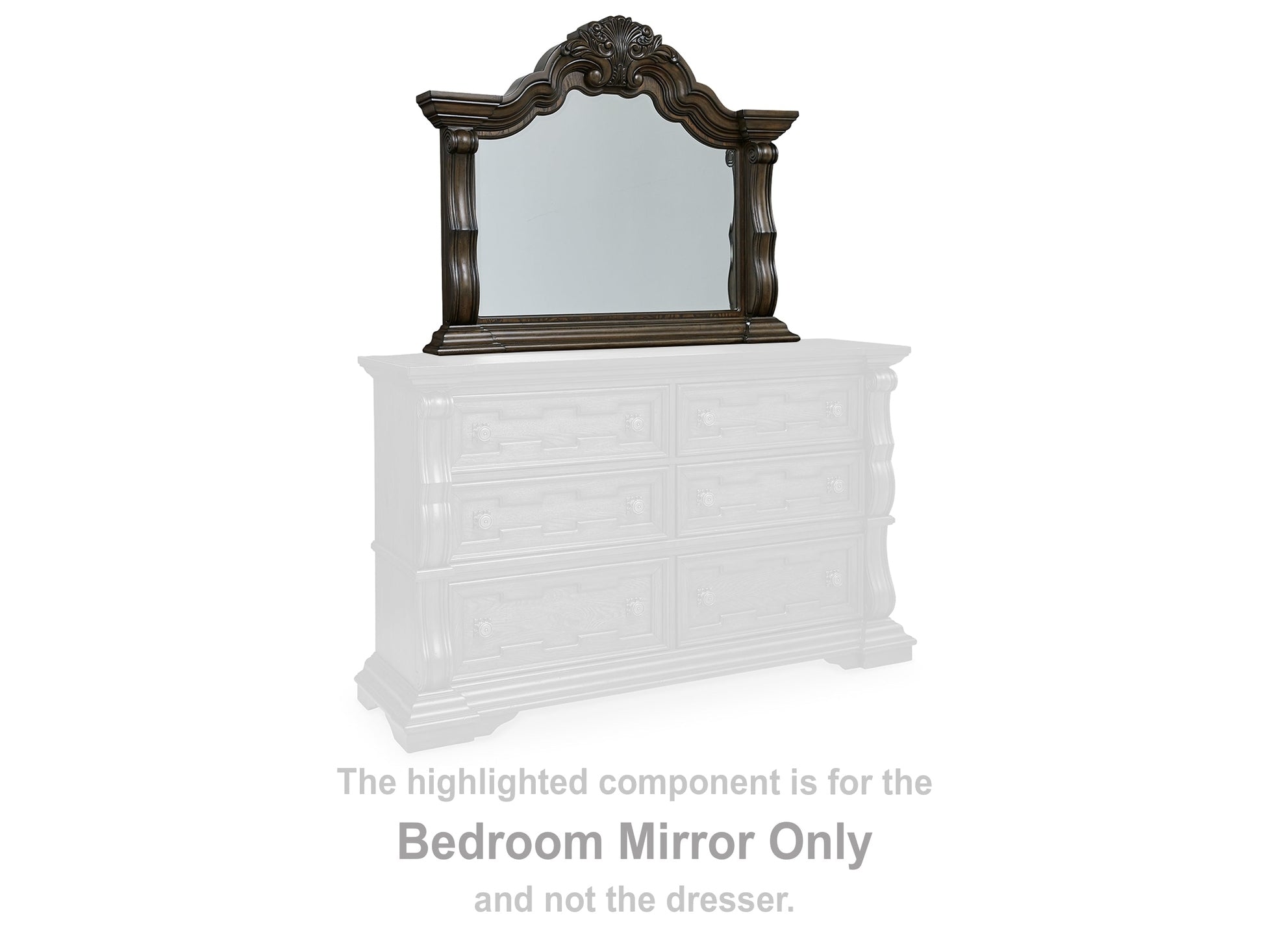 Maylee Bedroom Mirror, Dark Brown