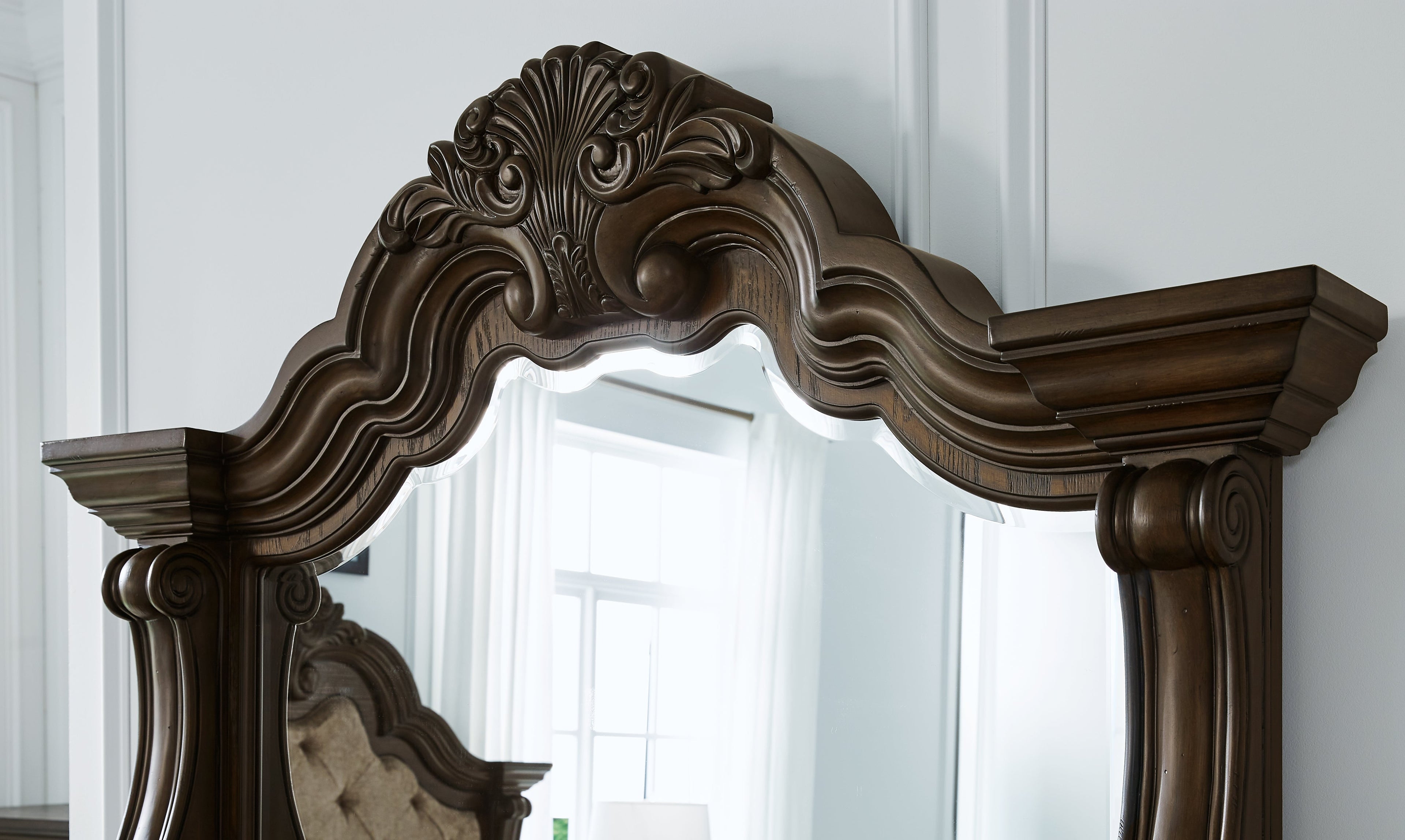 Maylee Bedroom Mirror, Dark Brown