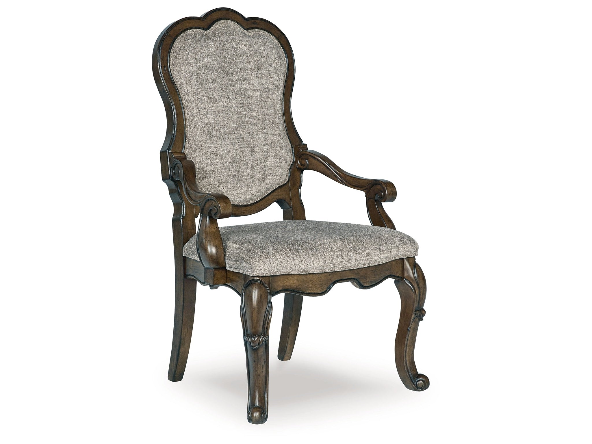 Maylee Dark Brown Dining Arm Chair (Set of 2)