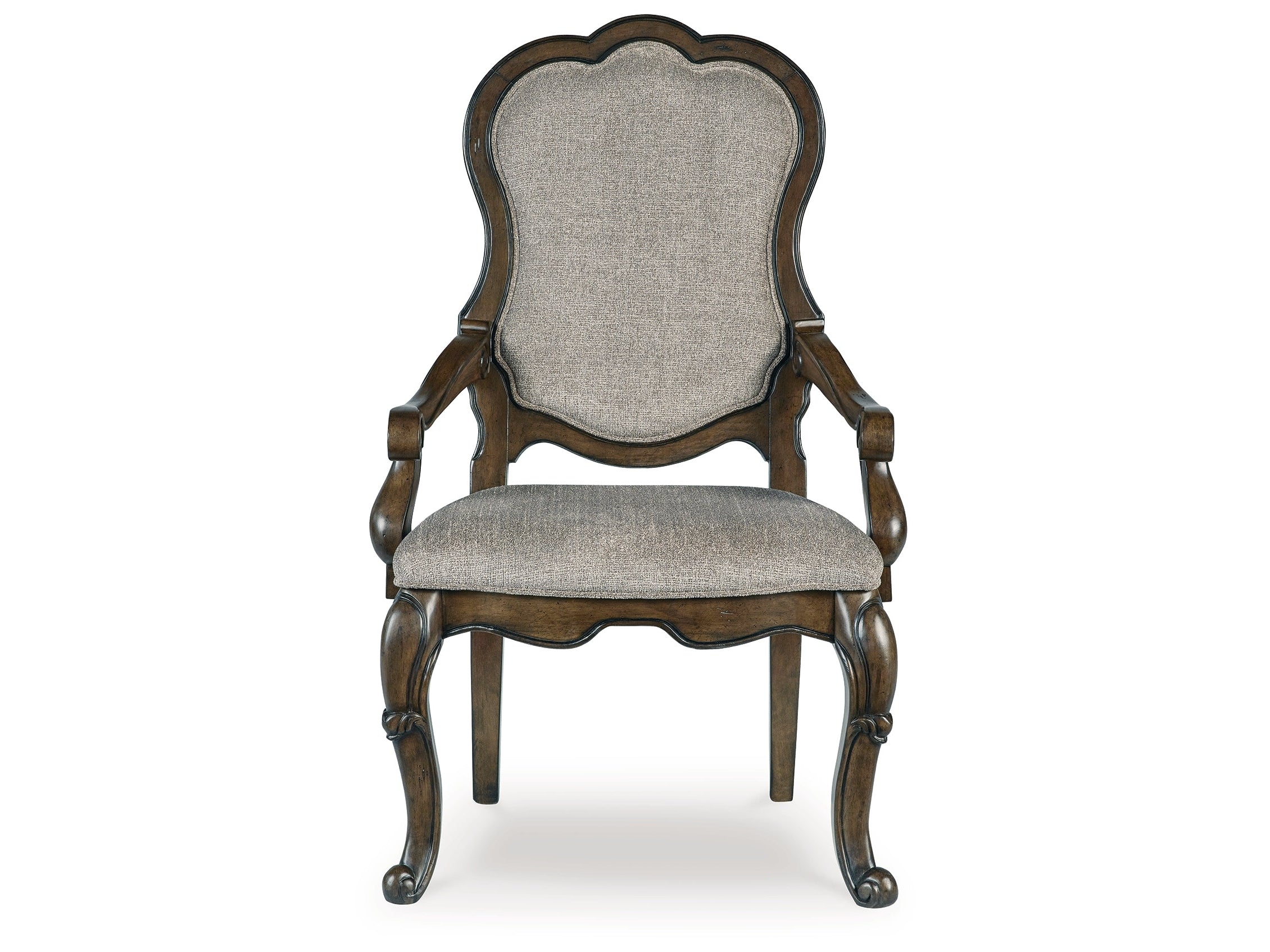 Maylee Dark Brown Dining Arm Chair (Set of 2)