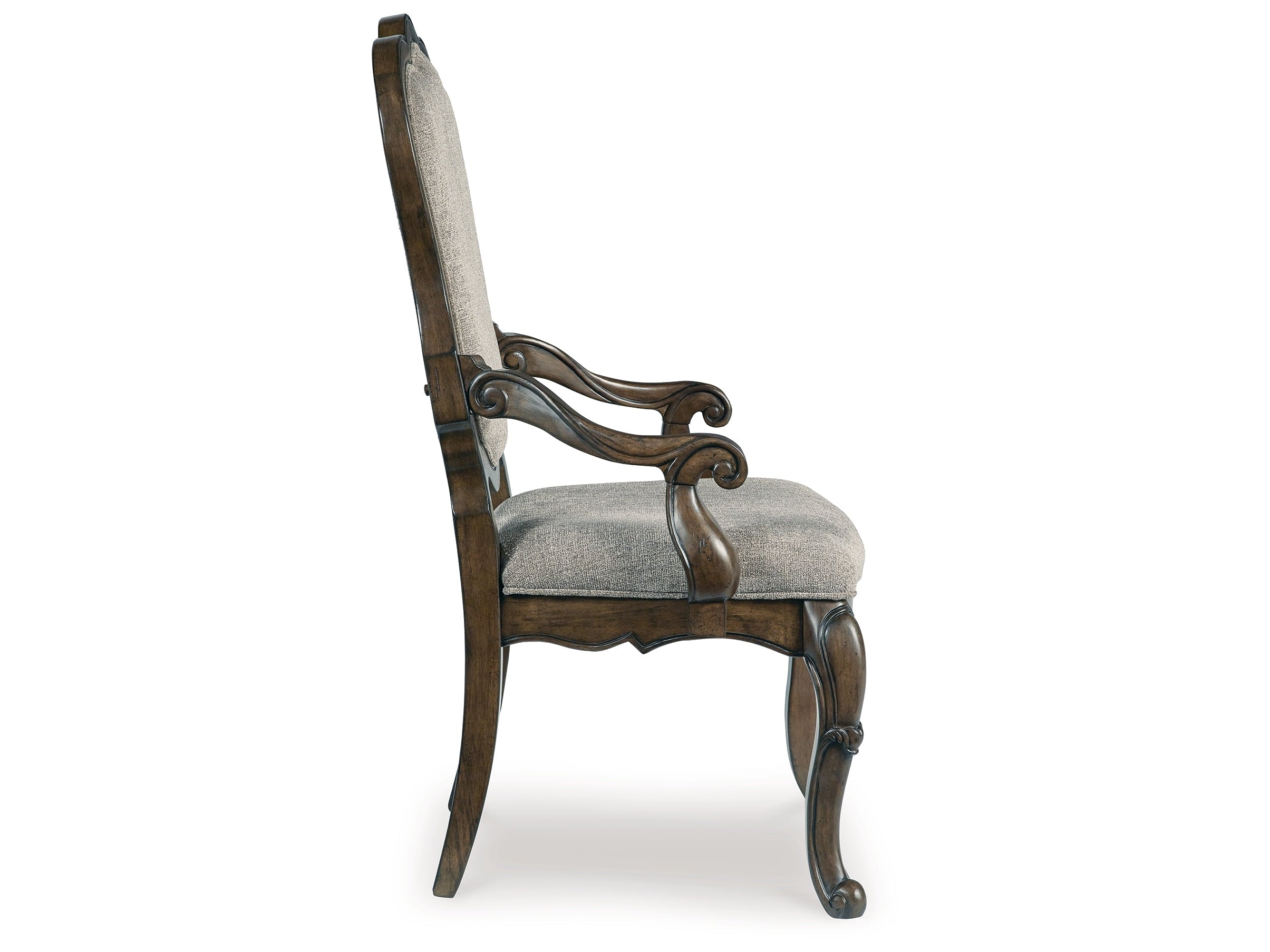 Maylee Dark Brown Dining Arm Chair (Set of 2)