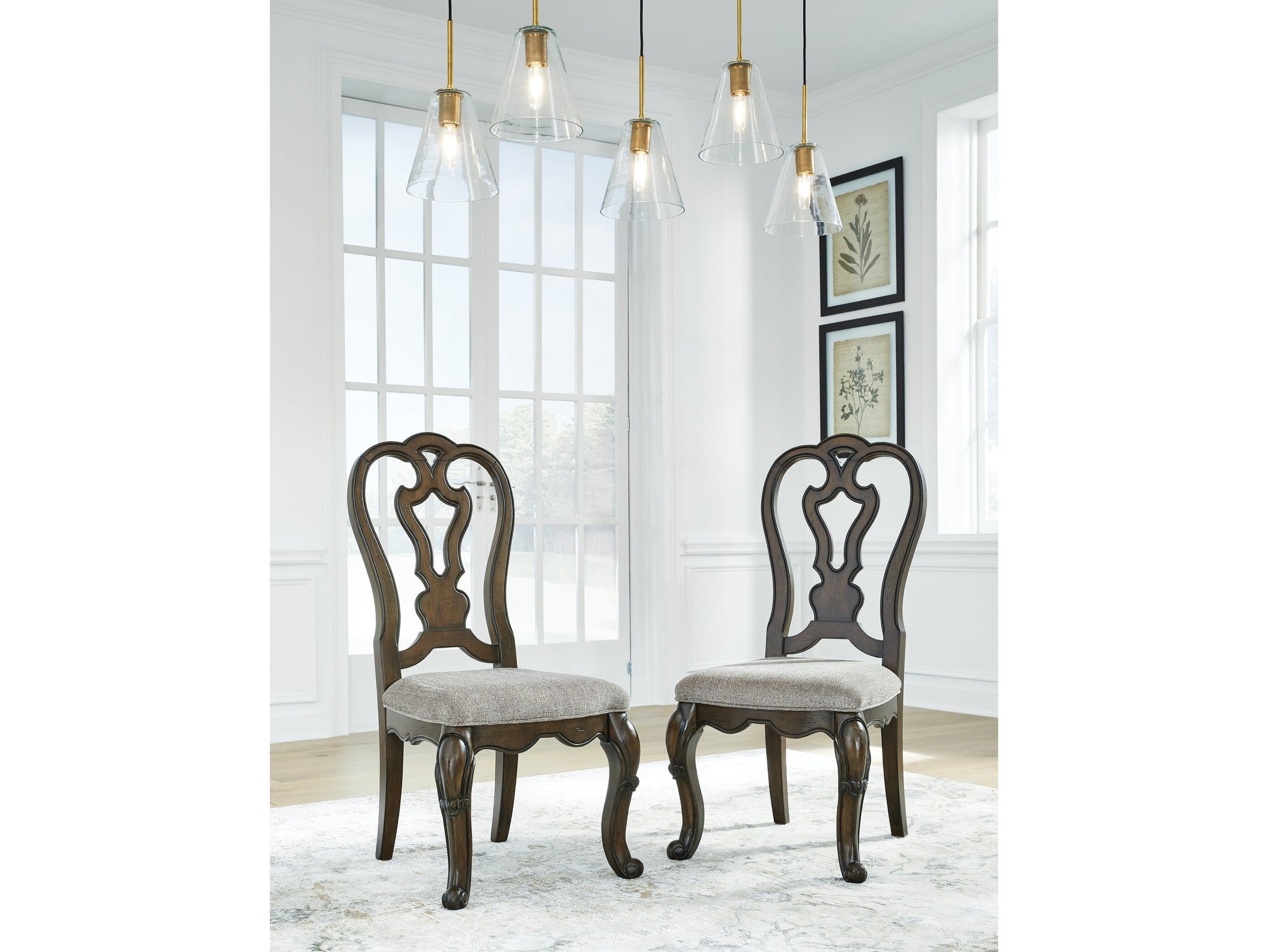 Maylee Dark Brown Dining Chair (Set of 2)
