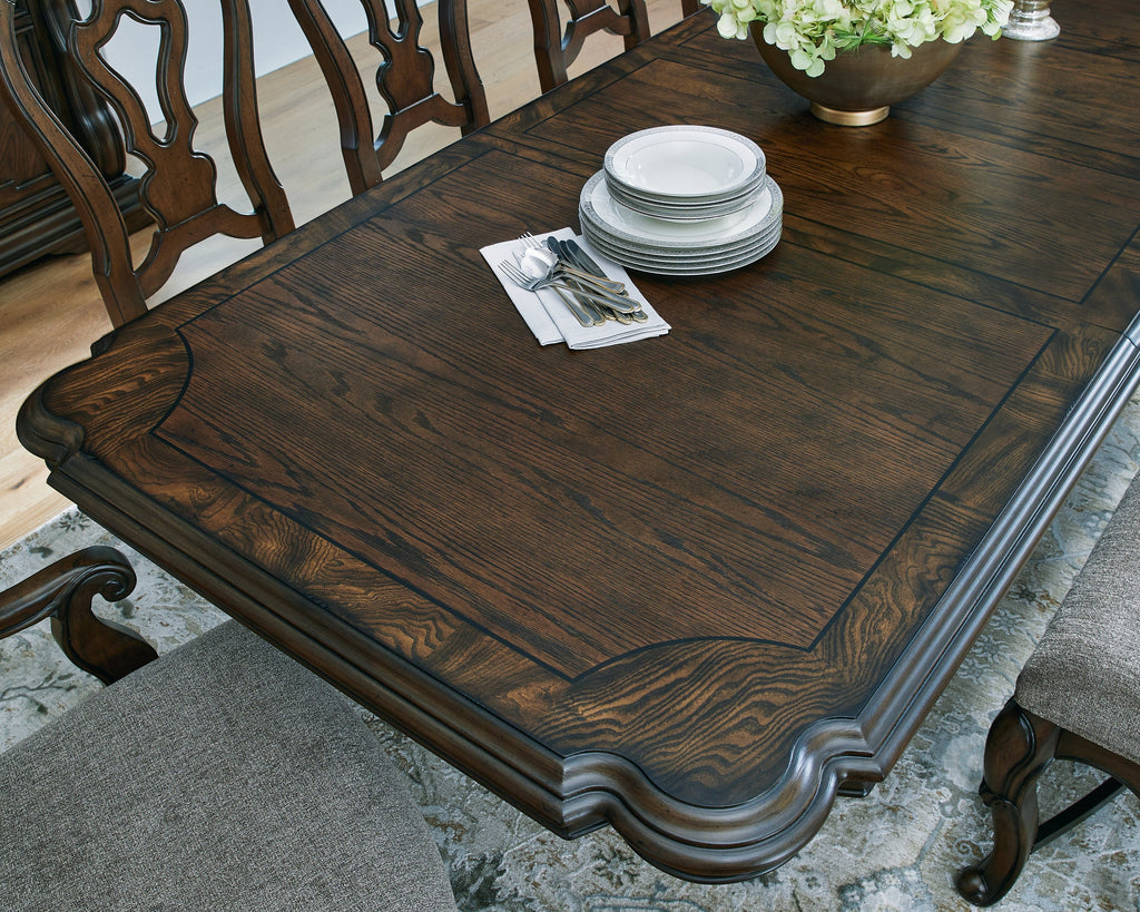 Maylee Dark Brown Dining Extension Table