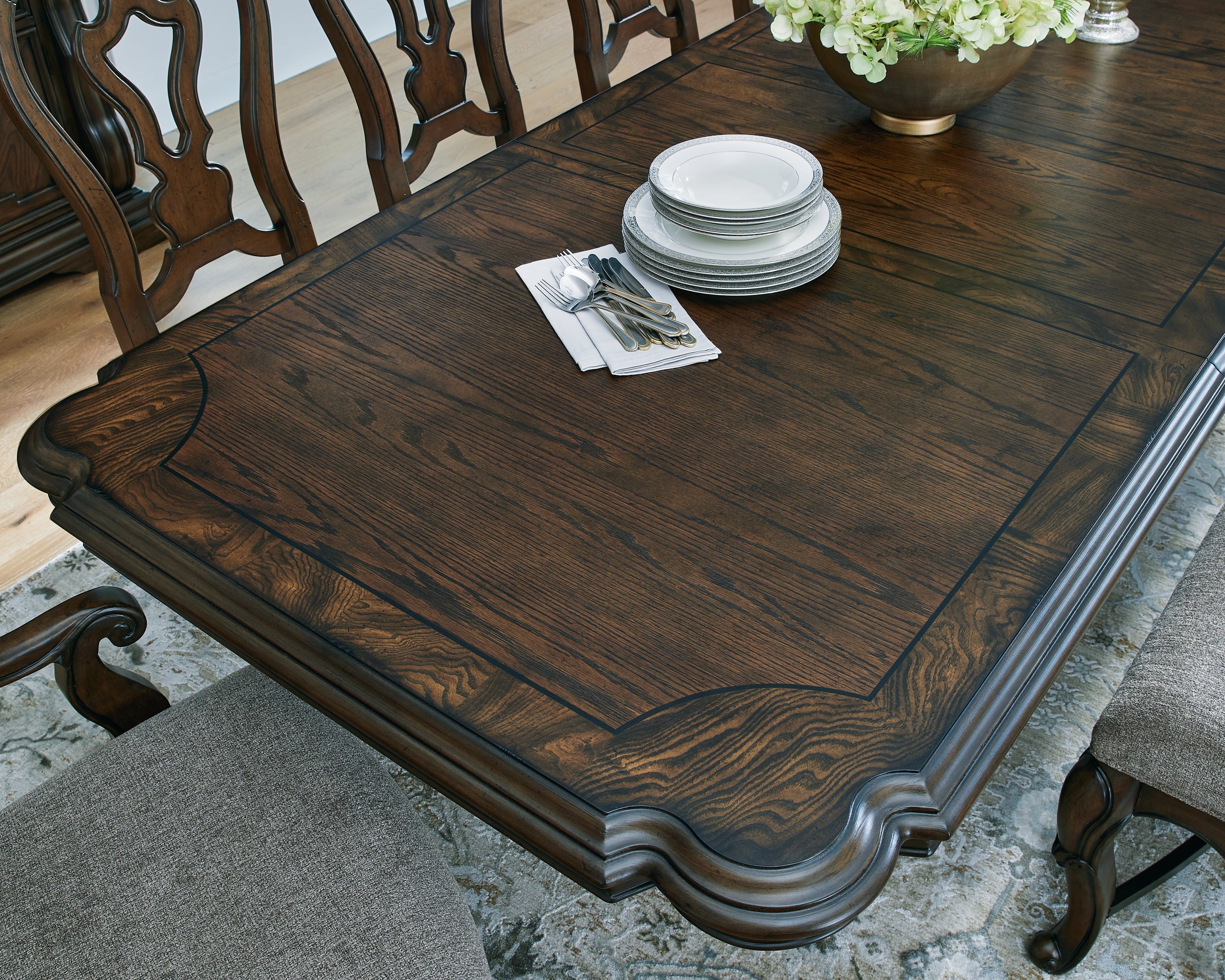 Maylee Dark Brown Dining Extension Table