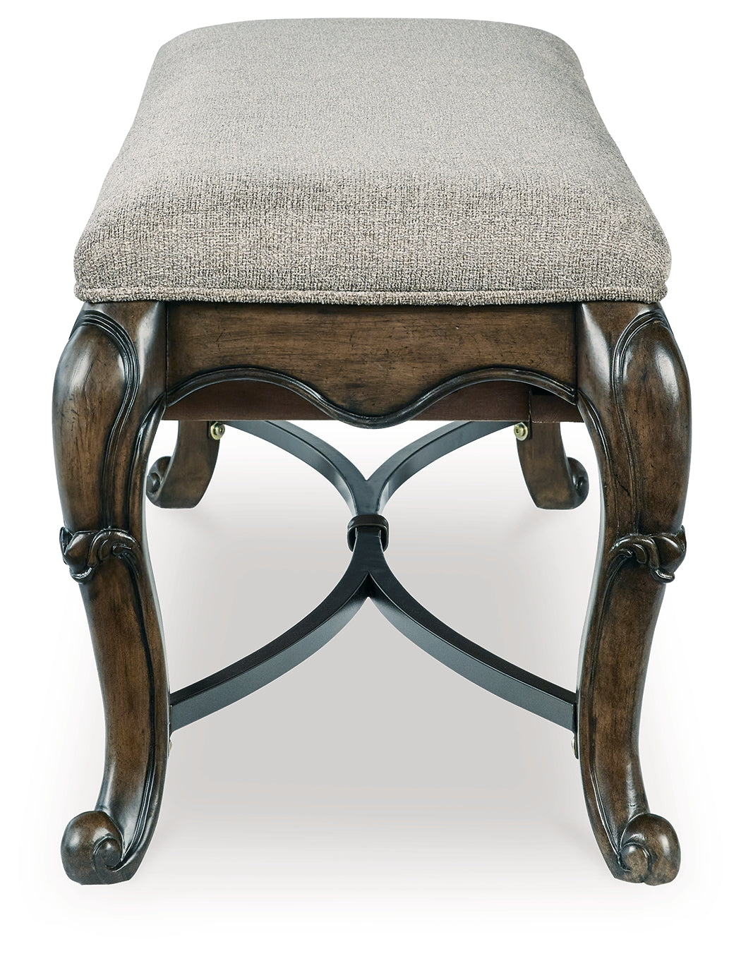 Maylee Dark Brown Dining Table, 6 Chairs and Bench