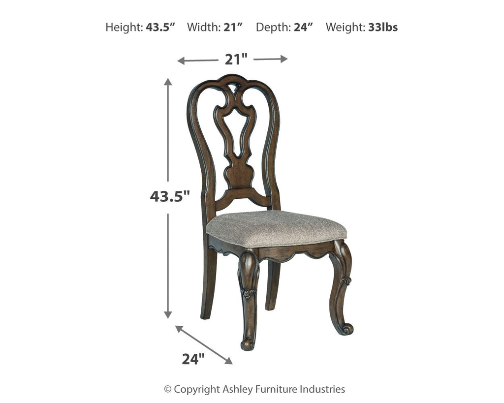 Maylee Dark Brown Dining Table and 10 Chairs