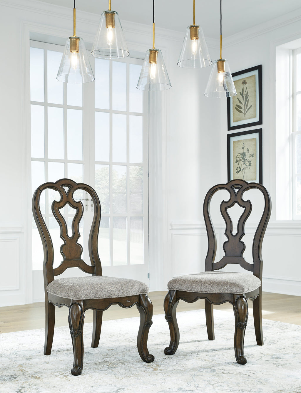 Maylee Dark Brown Dining Table and 10 Chairs