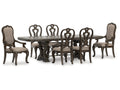 Maylee Dark Brown Dining Table and 6 Chairs