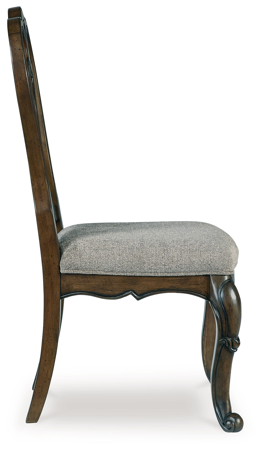 Maylee Dark Brown Dining Table with 6 Chairs and Buffet and Hutch