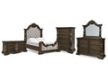 Maylee Queen Panel Bedroom Set, Dark Brown