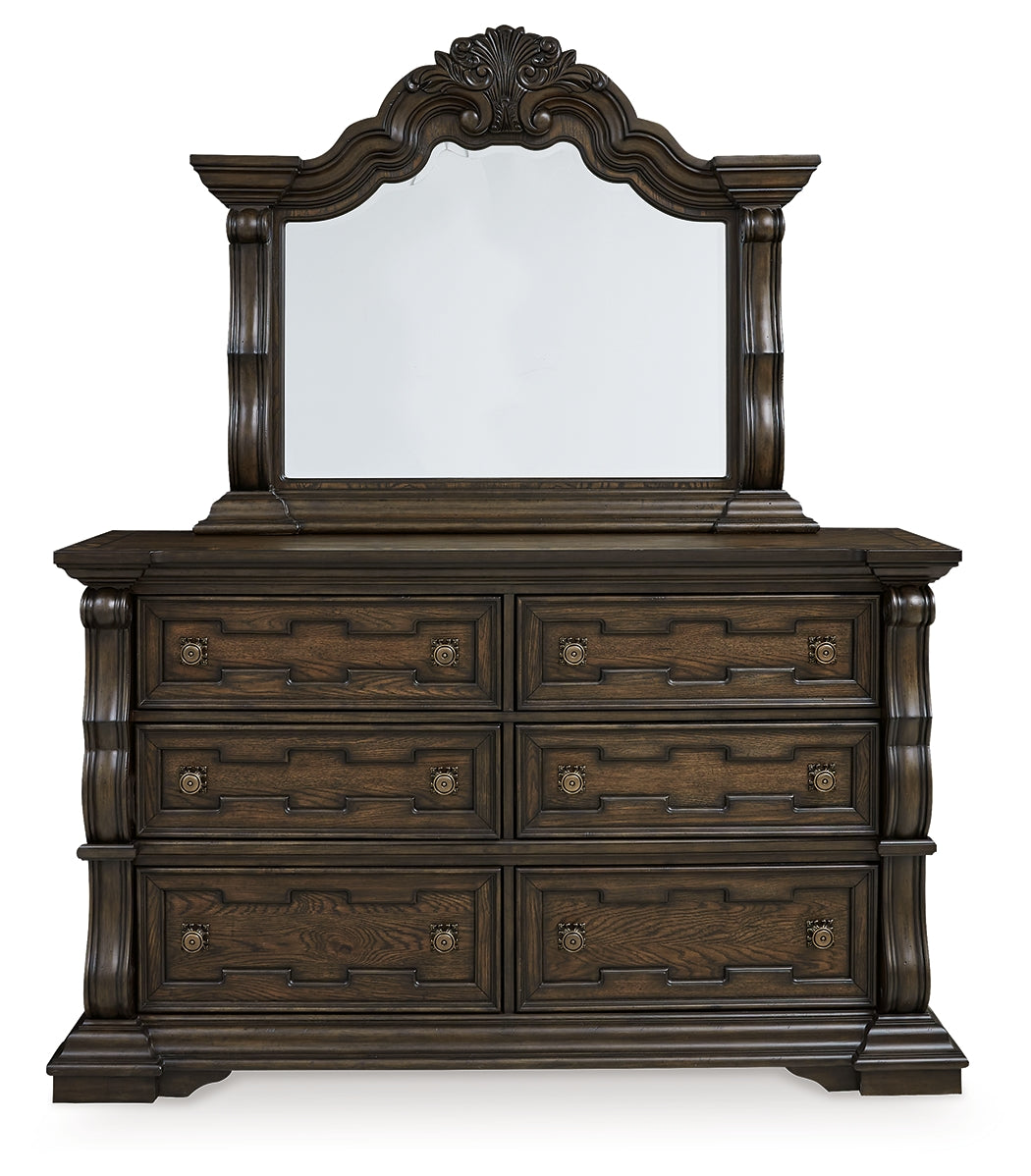 Maylee Queen Panel Bedroom Set, Dark Brown