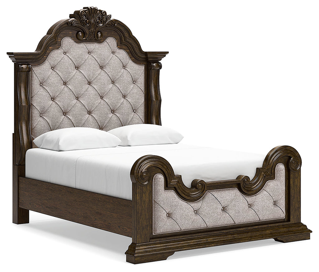Maylee Queen Panel Bedroom Set, Dark Brown
