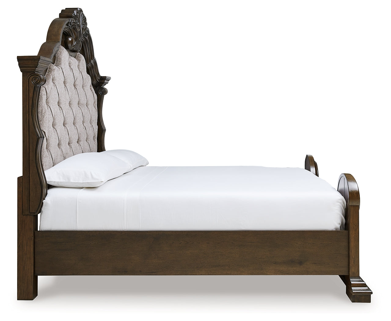 Maylee Dark Brown Queen Upholstered Bed