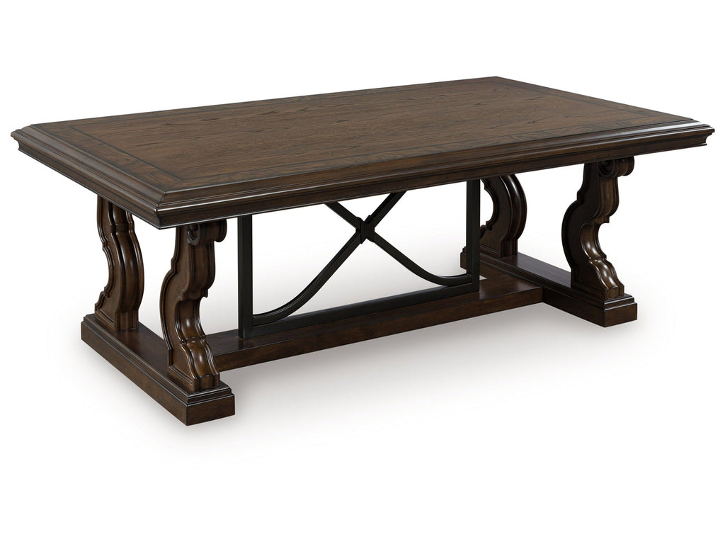 Maylee Dark Brown Rectangular Cocktail Table