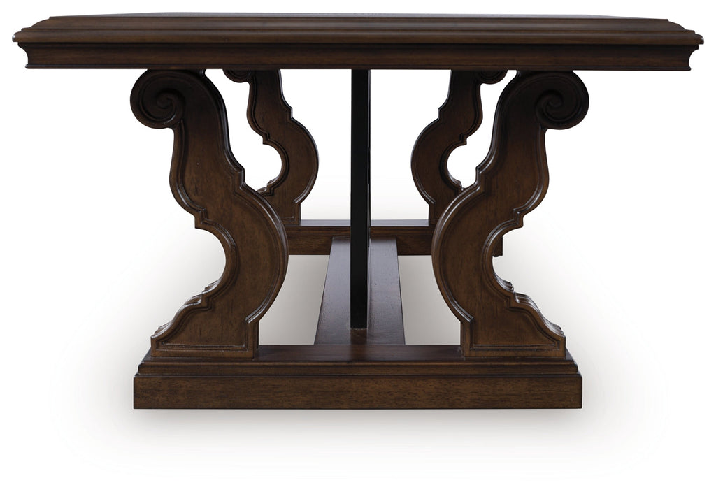 Maylee Dark Brown Rectangular Cocktail Table