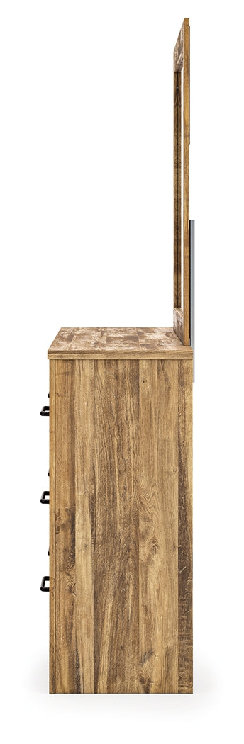Maystonna Brown Dresser and Mirror