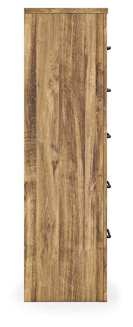 Maystonna Brown Five Drawer Chest
