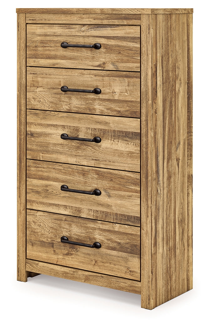 Maystonna Brown Five Drawer Chest