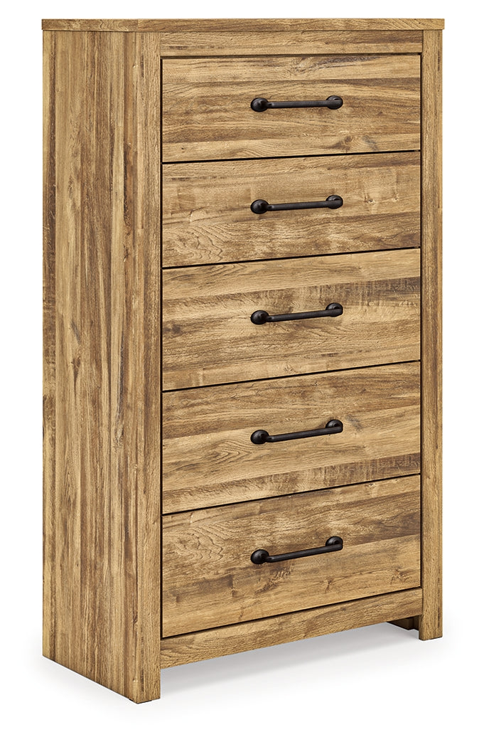 Maystonna Brown Five Drawer Chest