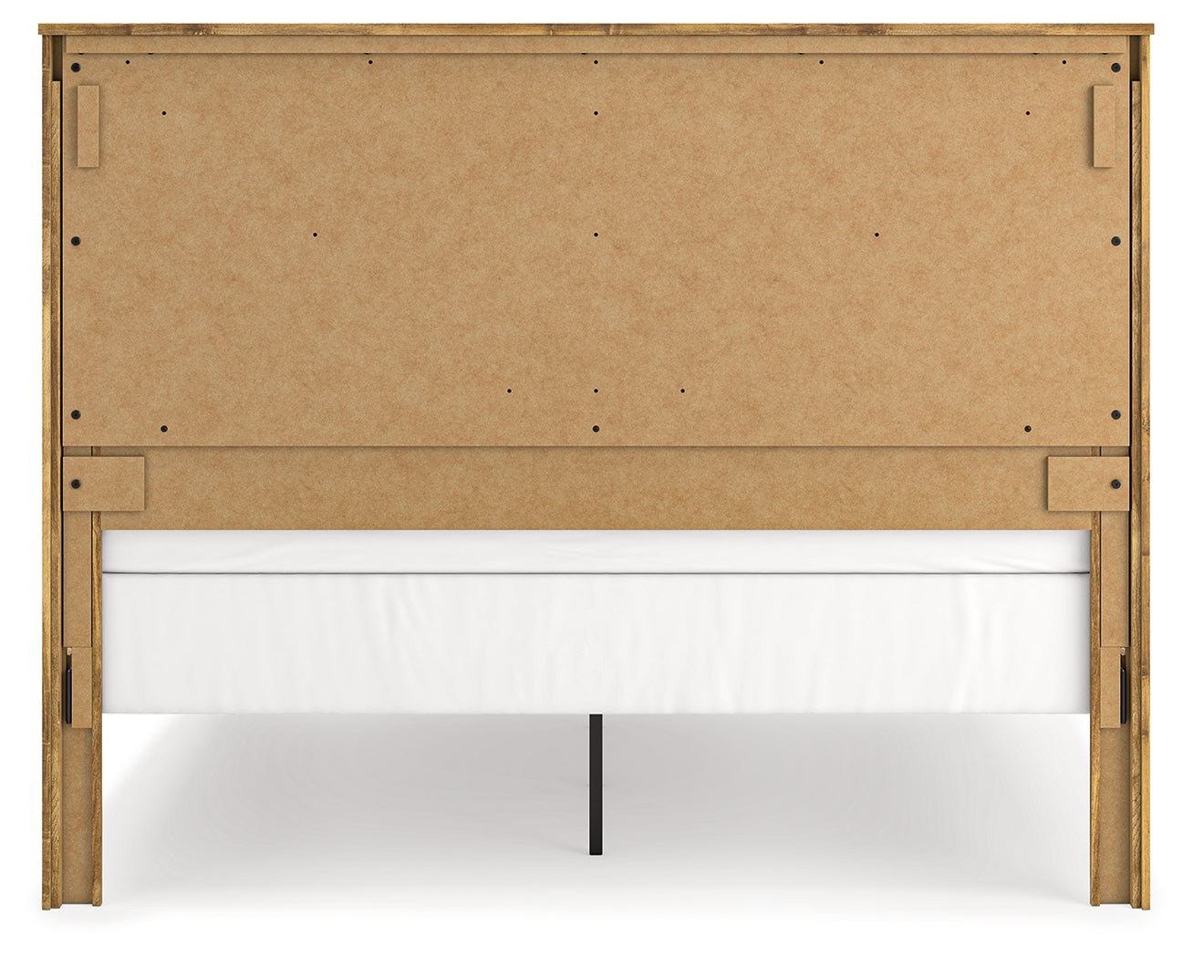 Maystonna Brown King Crossbuck Panel Bed