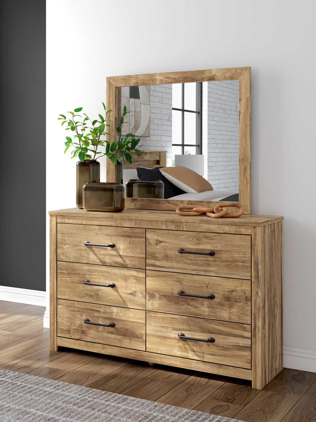 Maystonna Brown Six Drawer Dresser
