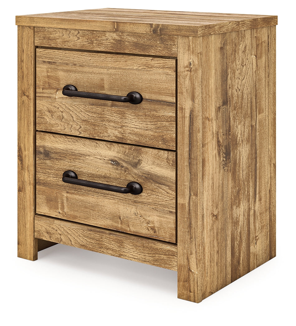 Maystonna Brown Two Drawer Night Stand