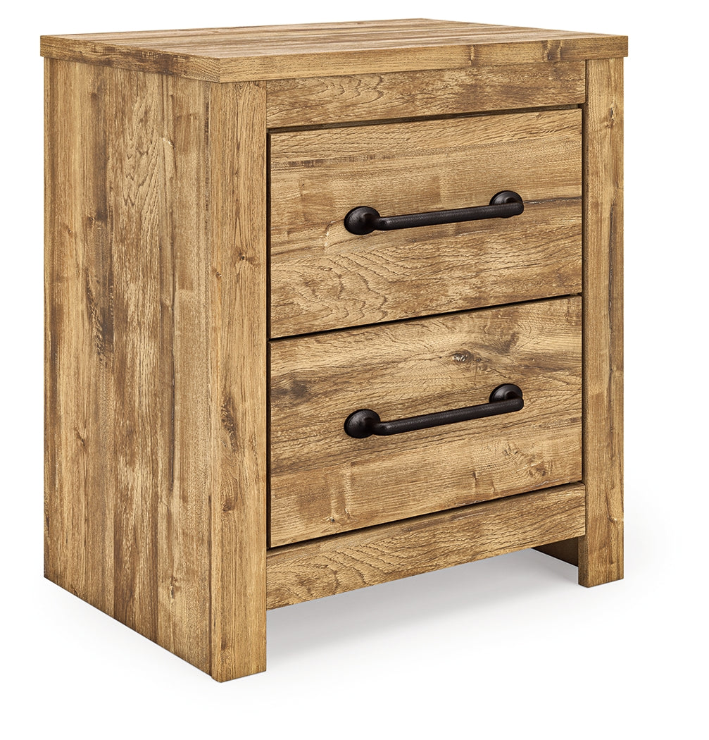 Maystonna Brown Two Drawer Night Stand