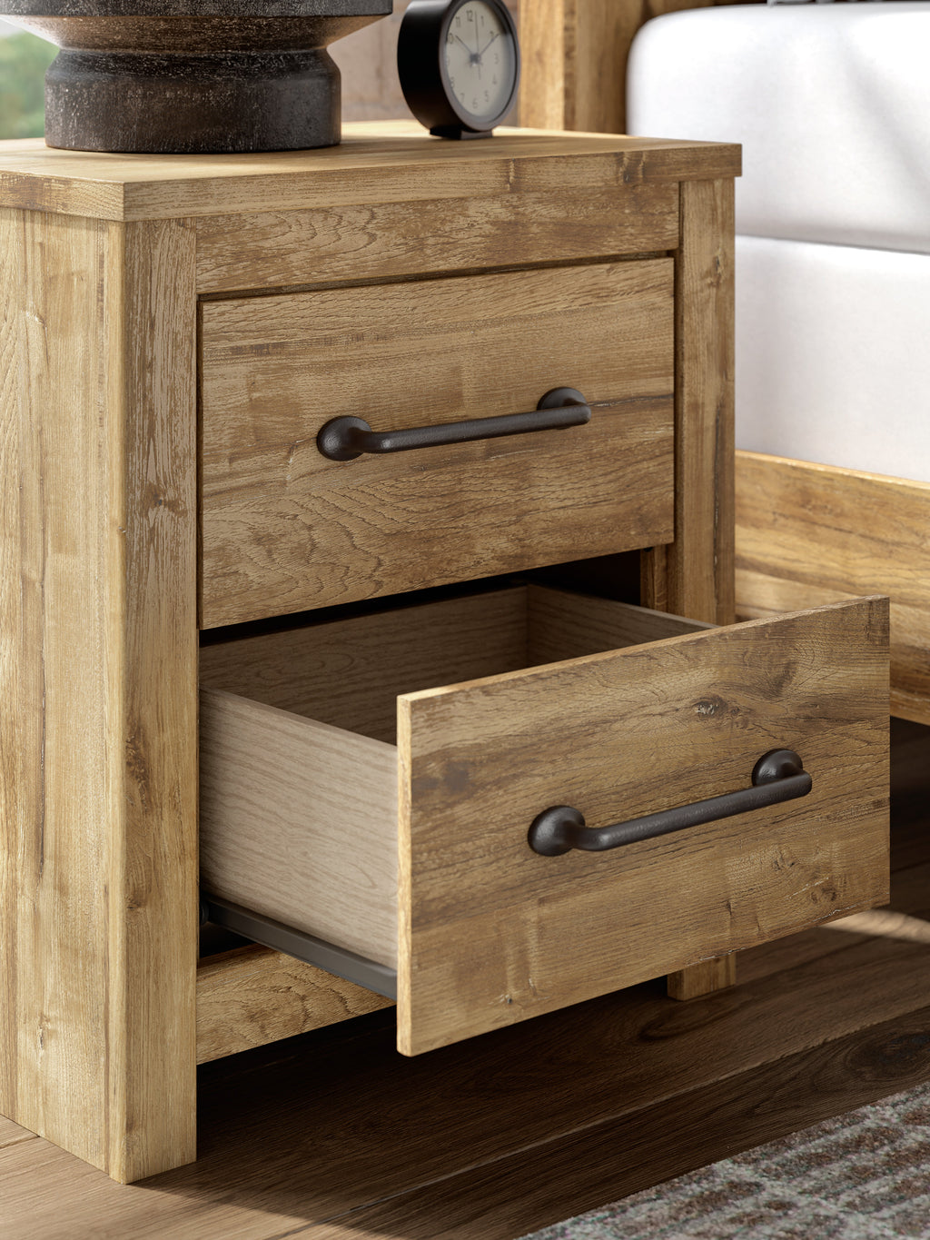 Maystonna Brown Two Drawer Night Stand