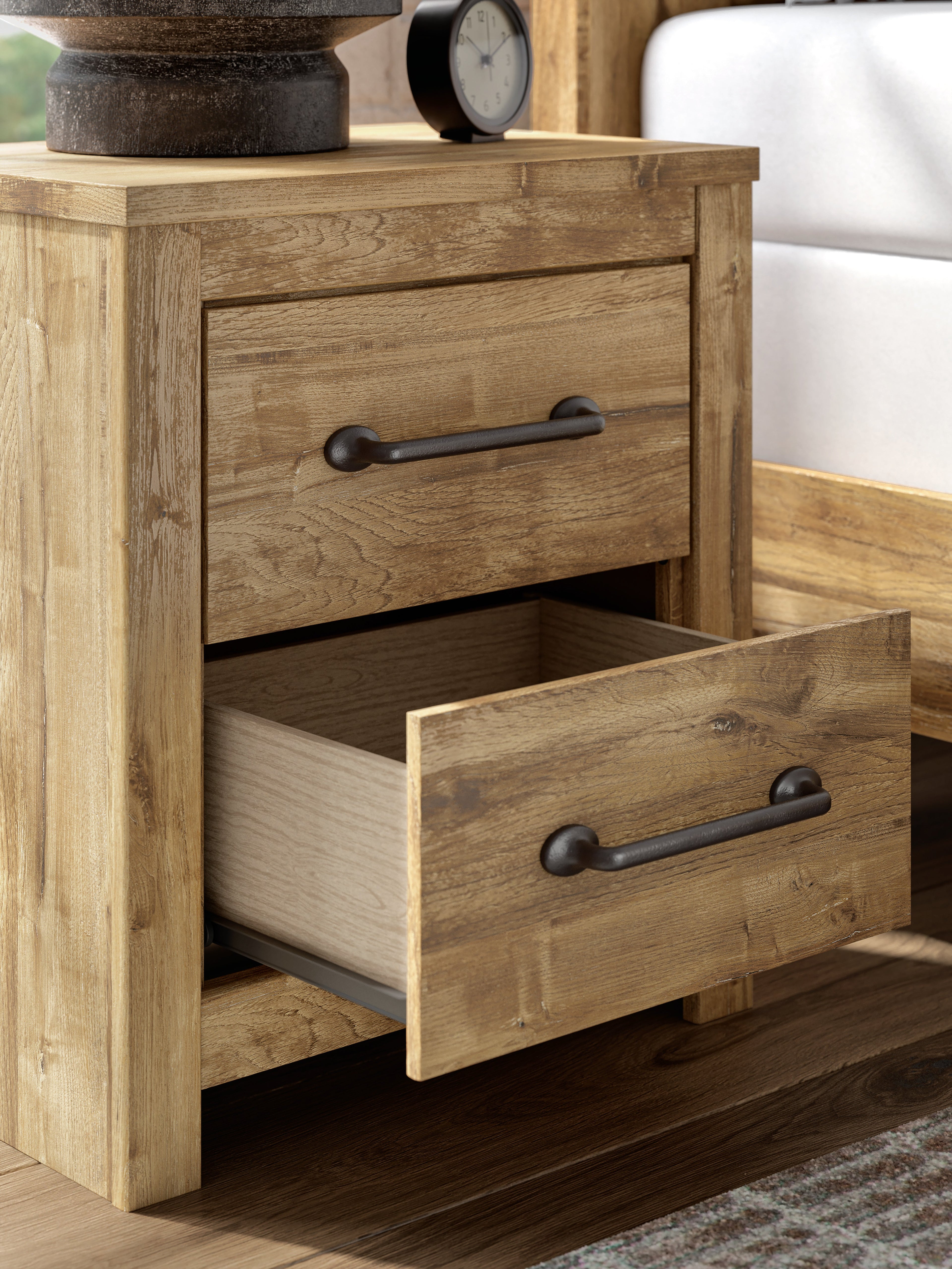 Maystonna Brown Two Drawer Night Stand