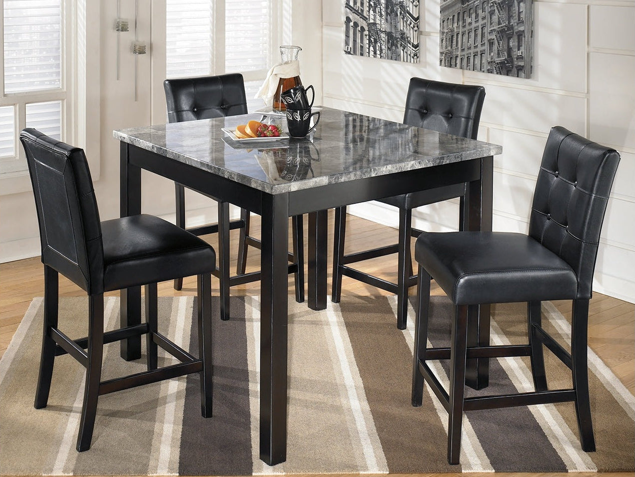 Maysville Black Counter Height Dining Room Set / 5pc