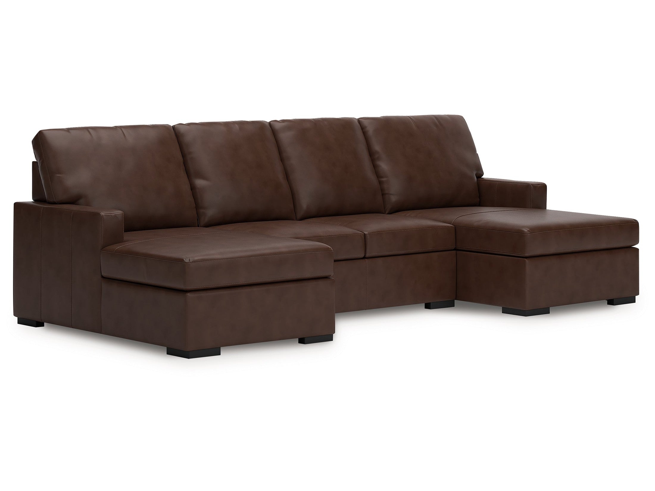 McDowlan Coffee 3-Piece Sectional with Double Chaise