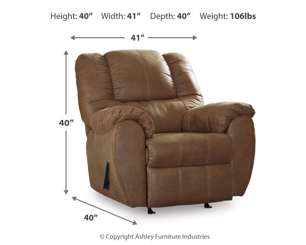 McGann Faux Leather Manual Rocker Recliner