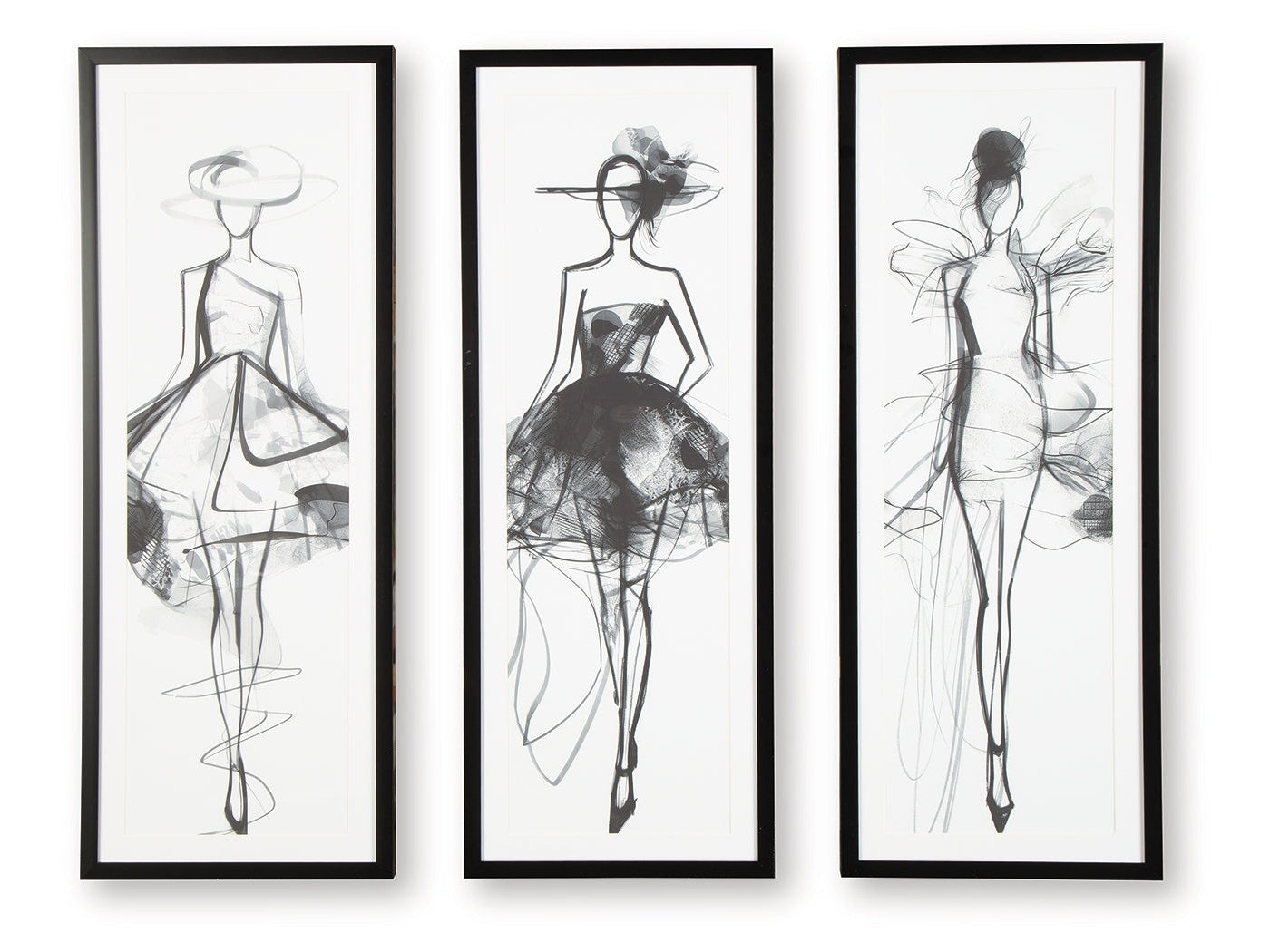 Mckerrick Black/White Wall Art Set (Set of 3)