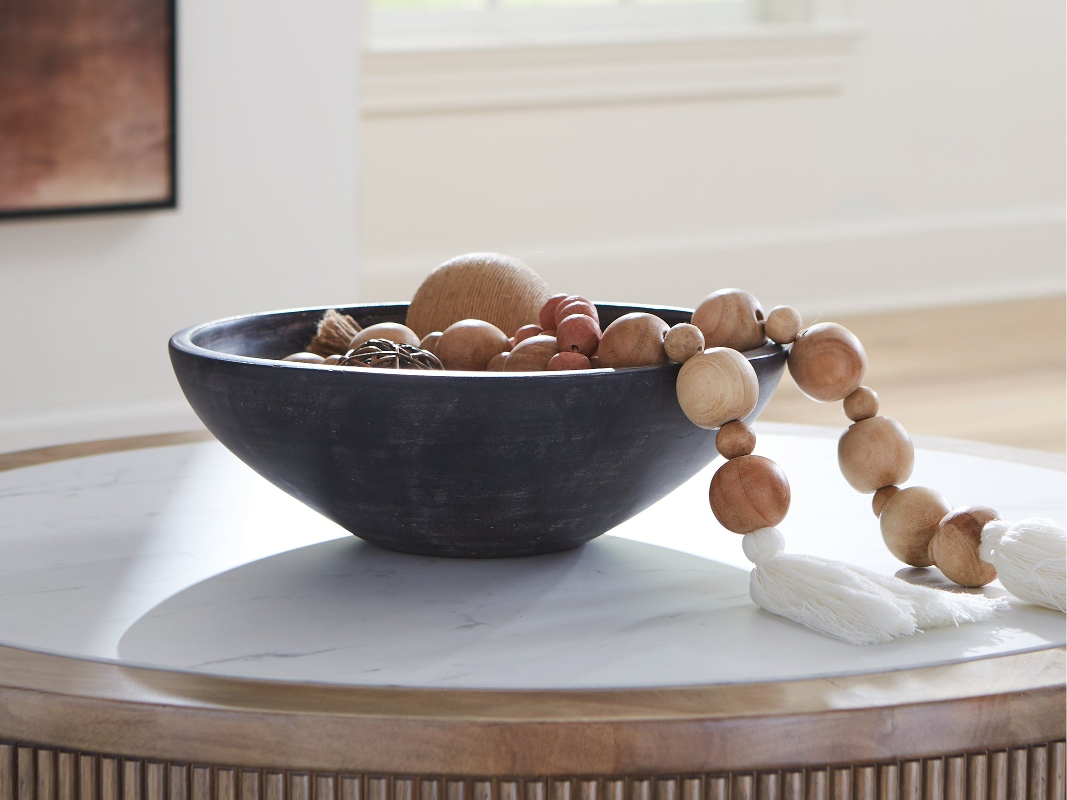 Meadie Distressed Black Bowl
