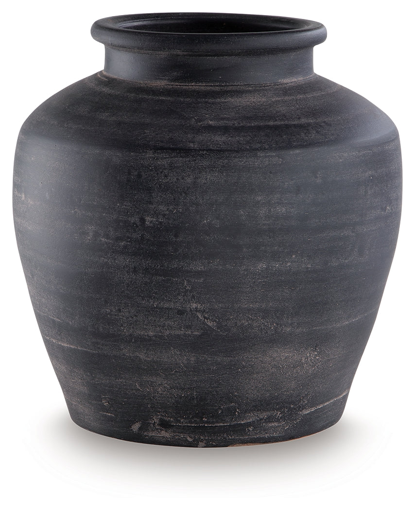 Meadie Distressed Black Vase