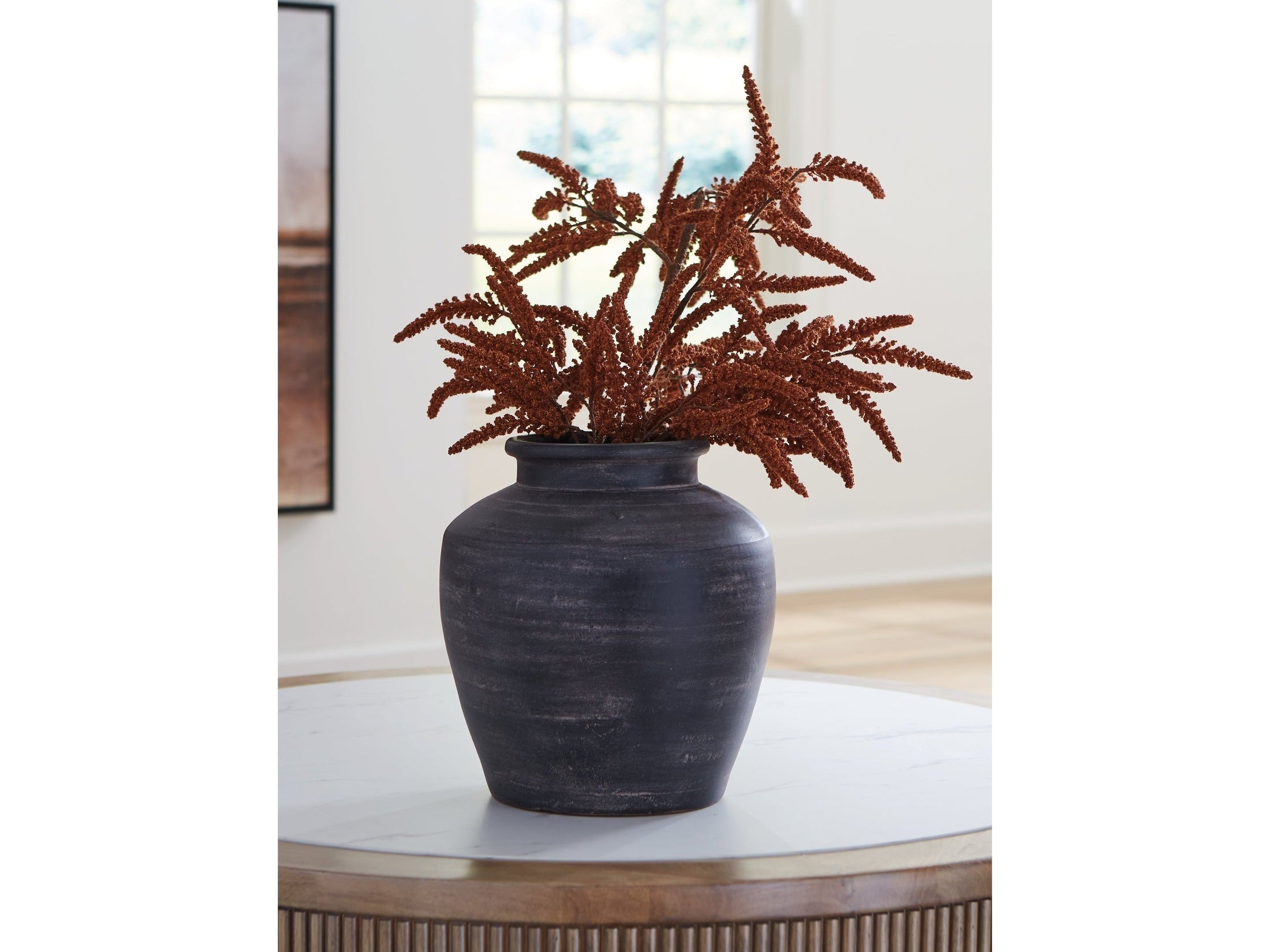 Meadie Distressed Black Vase