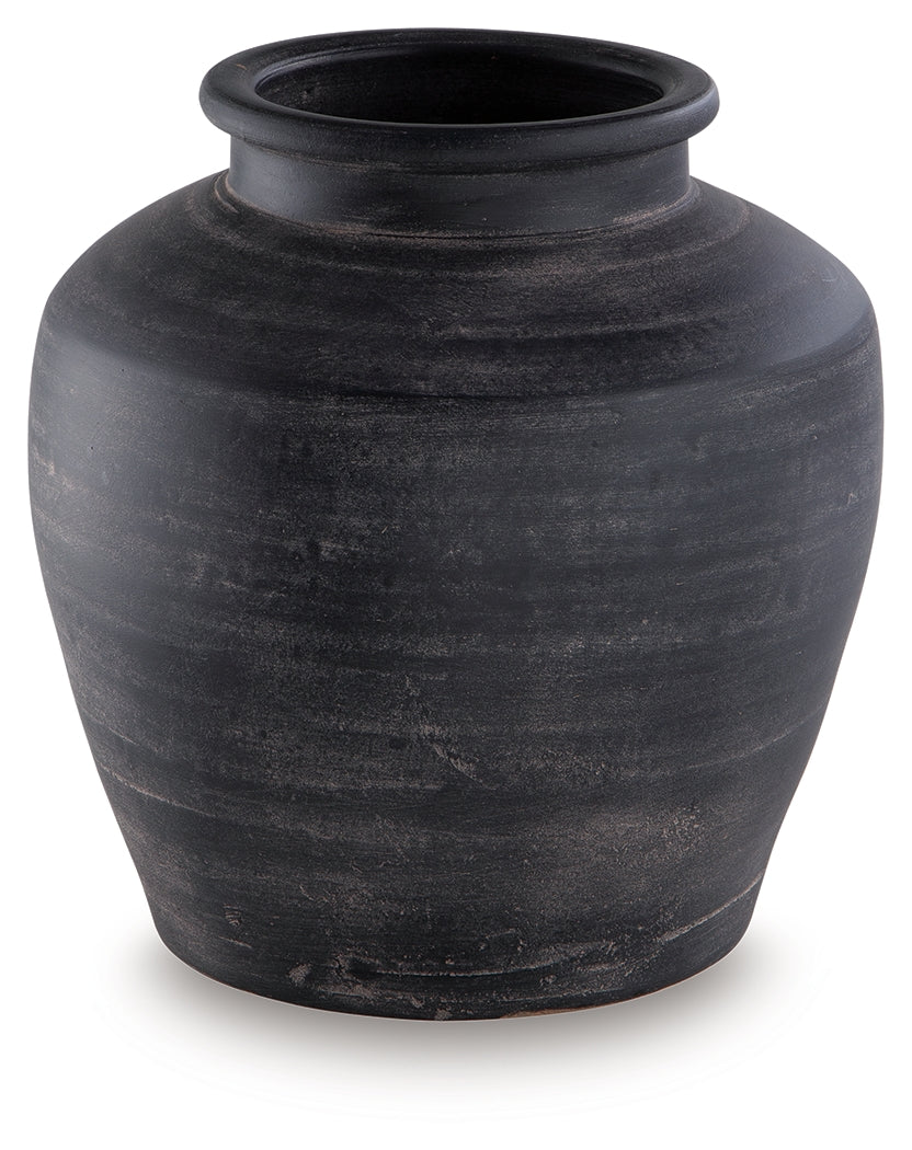 Meadie Distressed Black Vase