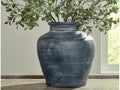 Meadie Distressed Blue Vase 12"
