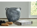 Meadie Distressed Blue Vase 8"
