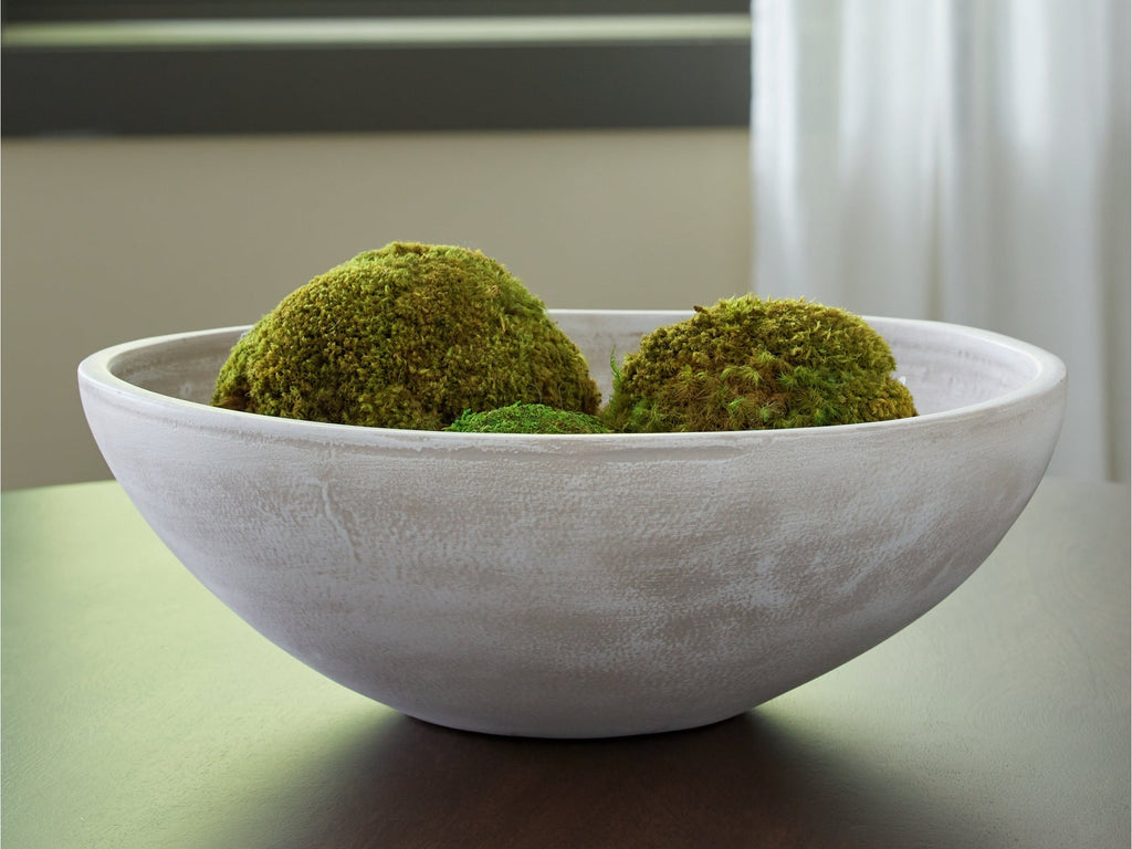 Meadie Distressed White Bowl