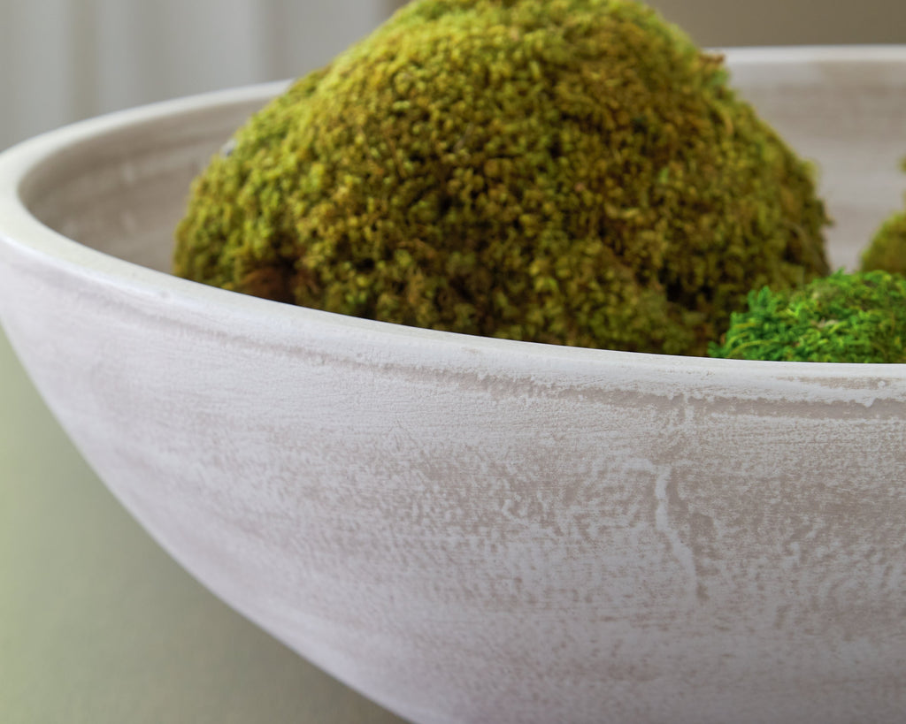 Meadie Distressed White Bowl