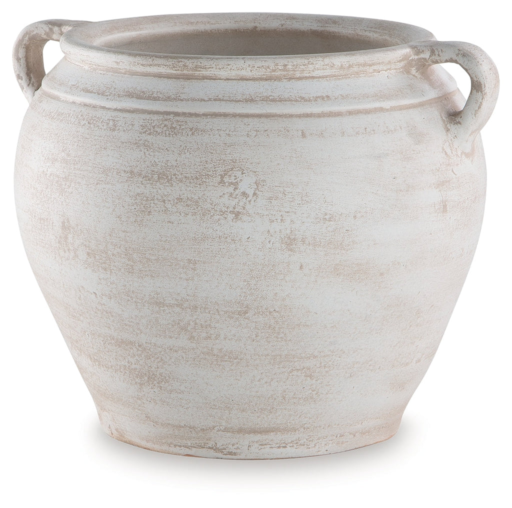 Meadie Distressed White Vase