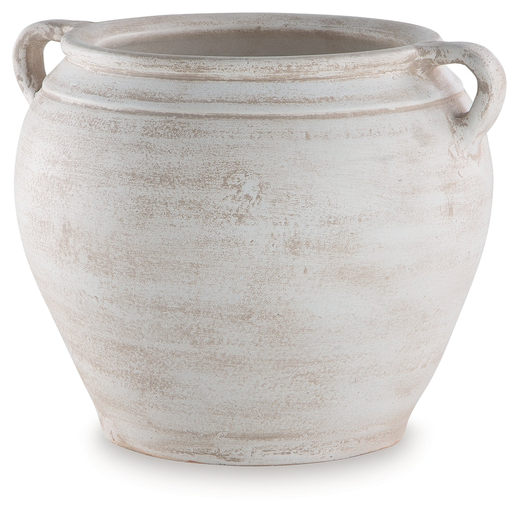 Meadie Distressed White Vase