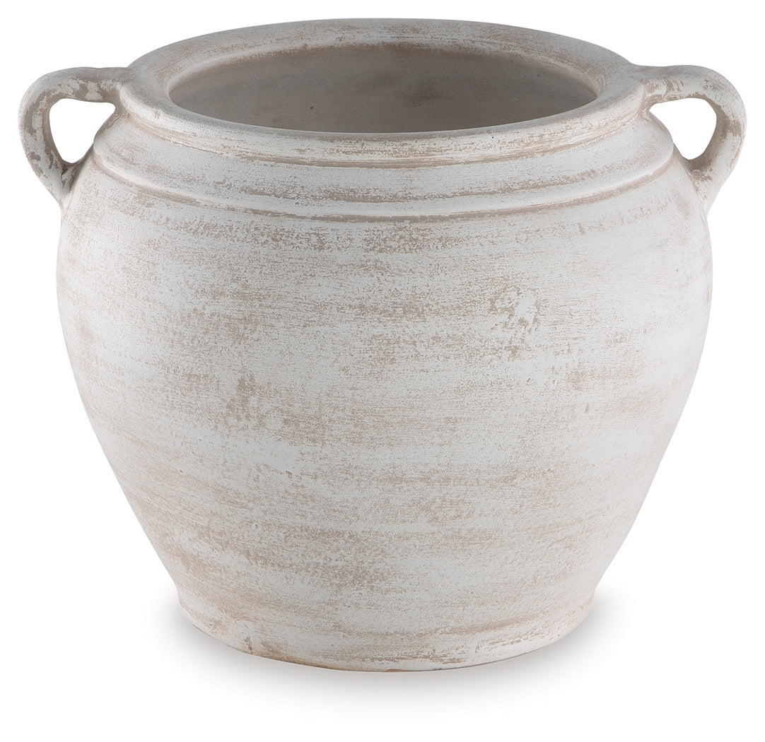 Meadie Distressed White Vase