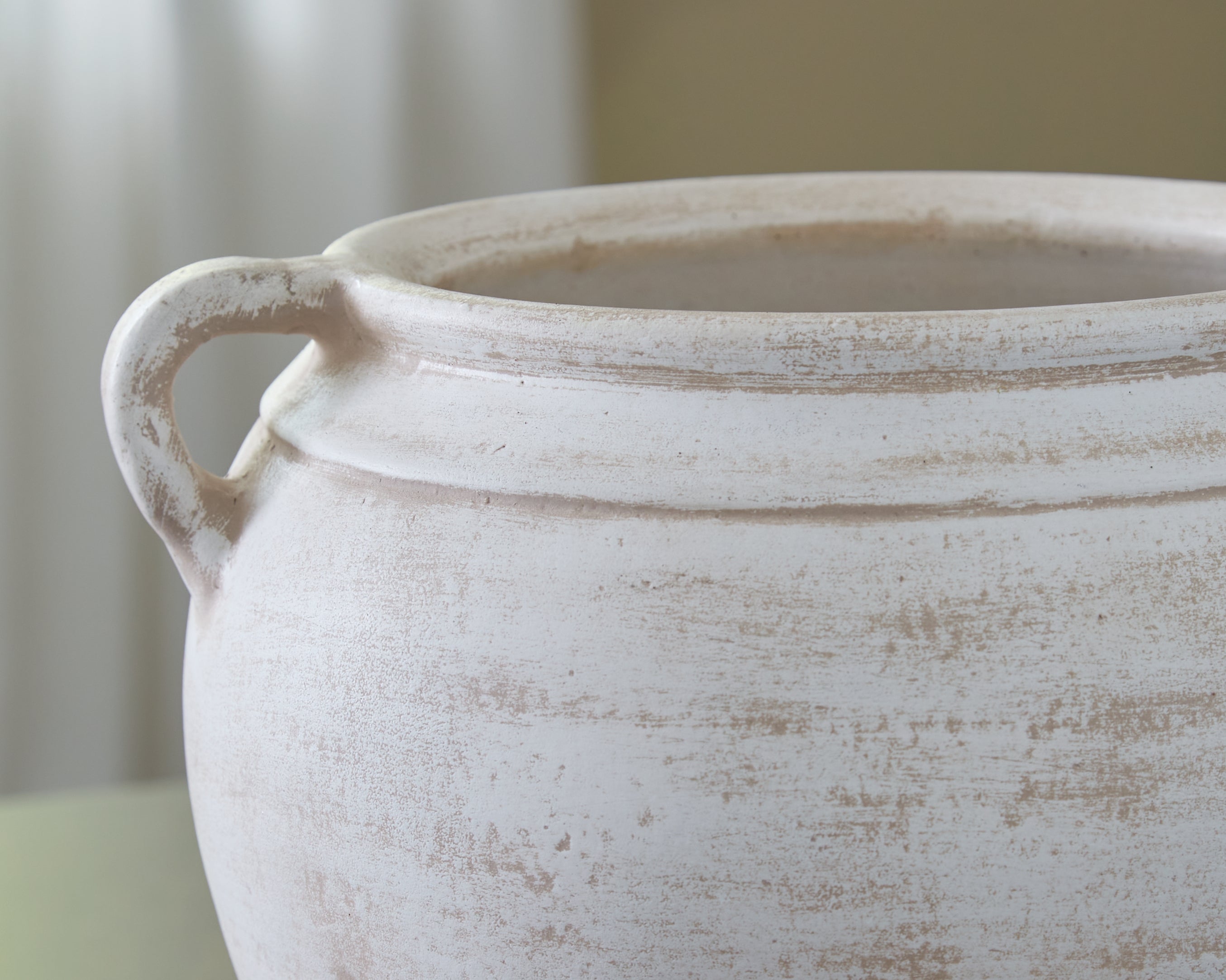 Meadie Distressed White Vase