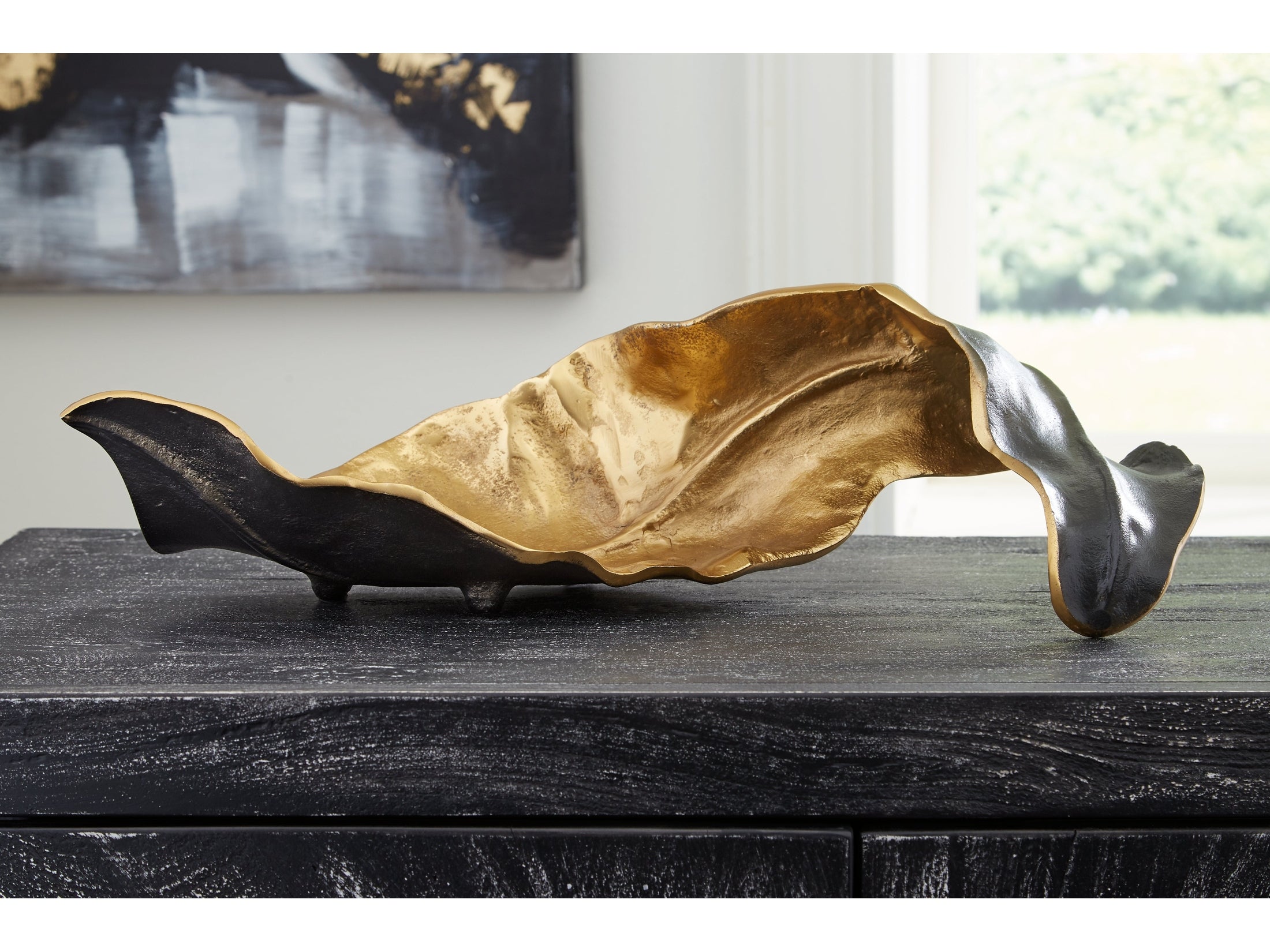 Melinda Black/Gold Finish Sculpture