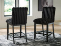 Mervannie Black Counter Height Barstool (Set of 2)